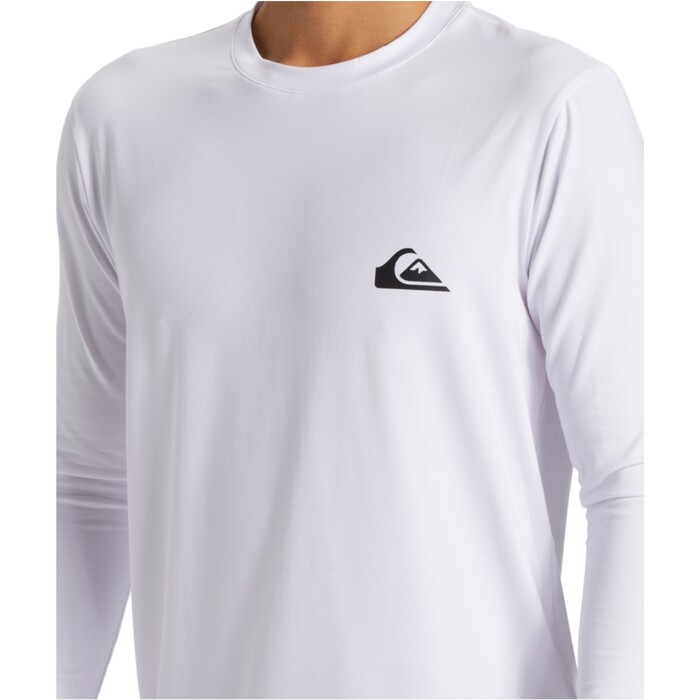 2024 Quiksilver Mens Everyday Surf Long Sleeve Tee AQYWR03154 - White